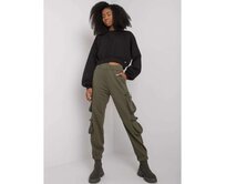 Dámské tepláky s kapsami Mila RUE PARIS khaki Khaki, L/XL