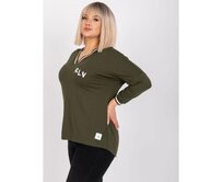 Dámská halenka volná plus size MATIANNA khaki Khaki, Univerzální