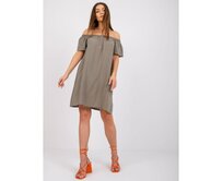 Dámské šaty s krátkým rukávem Remember FRESH MADE khaki Khaki, XS
