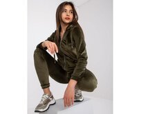Dámská souprava s mikinou velurová ILARIA khaki Khaki, S