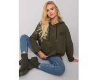 Dámská mikina s kapucí LAYLLA khaki Khaki, Univerzální
