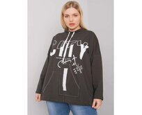 Dámská mikina bez kapuce plus size HACKNEY tmavě khaki Khaki, Univerzální