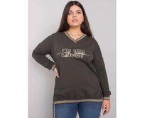 Dámská halenka plus size LILA tmavě khaki Khaki, Univerzální