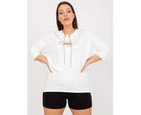 Dámská halenka s potiskem plus size ROMEO ecru Ecru, Univerzální