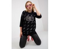 Dámská halenka dlouhá plus size CARMELA černá Černá, Univerzální