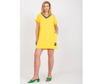 Dámská halenka s výstřihem plus size CAMERON žlutá Žlutá, Univerzální