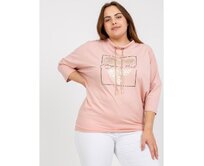 Dámská halenka z bavlny plus size CLARABEL růžová Růžová, Univerzální