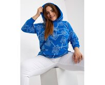 Dámská mikina plus size s potiskem PETRA tmavě modrá Námořnická modrá, Univerzální