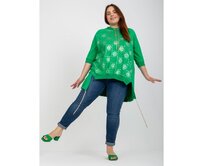 Dámská halenka s nášivkou plus size RONALDA zelená Zelená, Univerzální