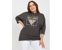 Dámská halenka bavlněná plus size MARAYANN khaki Khaki, Univerzální