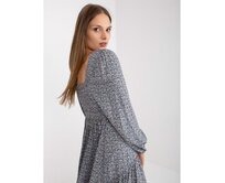 Dámské šaty s potisky a dlouhými rukávy midi ZULUNA modré Námořnická modrá, S/M