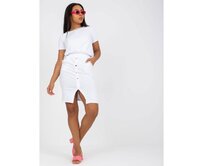 Dámské šaty plus size s kapsami KEISHA bílé Bílá, Univerzální