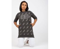 Dámská halenka s nášivkou plus size BERTIE khaki Khaki, Univerzální