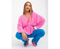Dámská halenka se širokými rukávy RAQUELA růžová Růžová, Univerzální