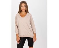 Dámská halenka s 3/4 rukávy bavlněná PILAR béžová Béžová, S/M