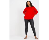 Dámská halenka plus size bavlněná RAE červená Vícebarevný, Univerzální