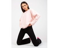 Dámská halenka oversize basic RUE PARIS světle růžová Růžová, S/M