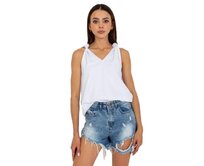 Dámský top s ramínky RUE PARIS bílý Bílá, L/XL