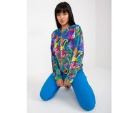 Dámská mikina bomber s potiskem RUE PARIS modrofialová Námořnická modrá, L/XL