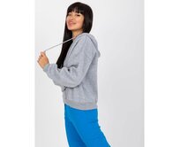 Dámská mikina basic s výstřihem do V LIVA šedá Šedá, L/XL