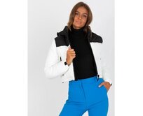 Dámská bunda s kapsami prošívaná zimní WENDY černobílá Vícebarevný, 2XL