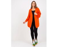 Dámský svetr oversize OCH BELLA oranžový Oranžová, Univerzální