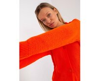 Dámský svetr oversize RUE PARIS oranžový Oranžová, Univerzální