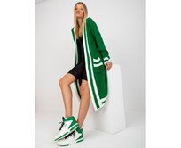 Dámský svetr oversize RUE PARIS zelený Zelená, Univerzální
