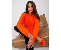 Dámský svetr oversize pletený RUE PARIS oranžový Oranžová, Univerzální