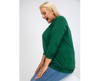 Dámská mikina s nápisem plus size CHARLIZA zeleno-černá Vícebarevný, Univerzální