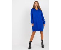 Dámské šaty oversize RUE PARIS kobaltové Modrá, Univerzální