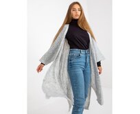 Dámský svetr oversize OCH BELLA šedý Šedá, Univerzální