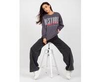 Dámská mikina s potiskem JEWEL tmavě šedá Tmavě šedá, S