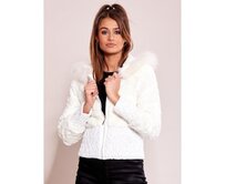 Dámská bunda s kožešinou EVE v barvě ecru Ecru, XL