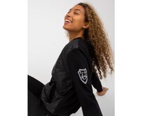 Dámská bunda/mikina bomber s kapsami RUE PARIS černá Černá, S/M