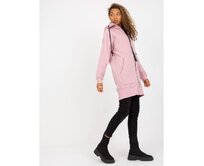 Dámská mikina basic s kapucí RUE PARIS růžová Růžová, L/XL