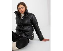 Dámská bunda z ekokůže EVIA černá Černá, M/L