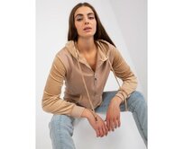 Dámská mikina s kapucí BARY béžová Béžová, Univerzální