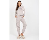 Dámské pyžamo s kalhotami PAMELLA světle béžové Béžová, XL