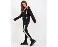 Dámská souprava s mikinou s kapucí AMARA černá Černá, L/XL