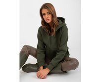 Dámská mikina s kapsami RUE PARIS khaki Khaki, S/M