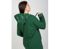 Dámská mikina s nápisy plus size BRENDA tmavě zelená Tmavě zelená, Univerzální