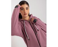 Dámská mikina s potiskem na zádech plus size CAMERON růžová Růžová, Univerzální
