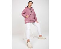 Dámská mikina plus size s kapucí ARISTA růžová Růžová, Univerzální