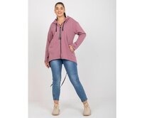 Dámská mikina rozepínací plus size SAMMIE růžová Růžová, Univerzální