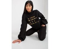 Dámská mikina s nápisem a rolákem RIVA černá Černá, L/XL