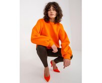 Dámská mikina s kulatým výstřihem BASIC oranžová Oranžová, Univerzální