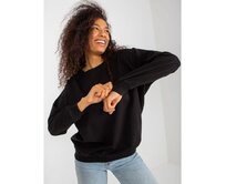 Dámská mikina s kapucí oversize DANIELA černá Černá, Univerzální