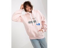 Dámská mikina s potiskem oversize ADIA světle růžová Růžová, Univerzální