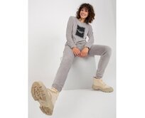 Dámská souprava s potiskem KIRA světle šedá Světle šedá, L/XL